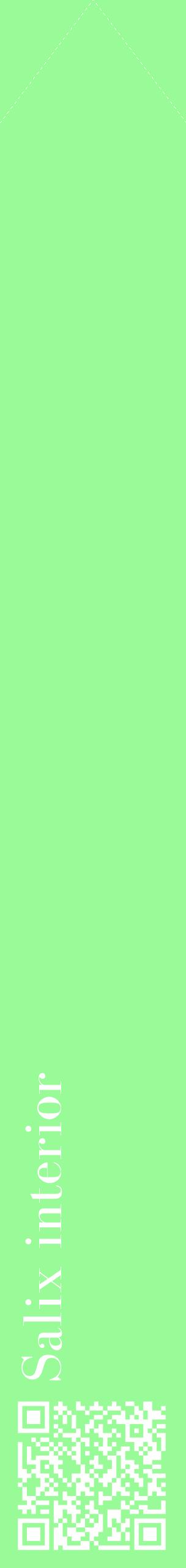 Étiquette de : Salix interior - format c - style blanche14_simplebod avec qrcode et comestibilité