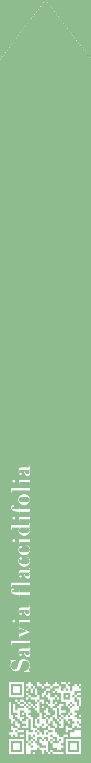 Étiquette de : Salvia flaccidifolia - format c - style blanche13_simplebod avec qrcode et comestibilité