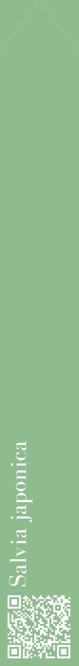 Étiquette de : Salvia japonica - format c - style blanche13_simplebod avec qrcode et comestibilité