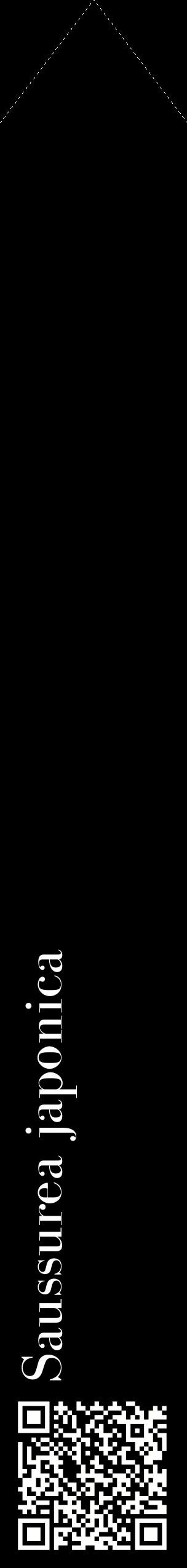 Étiquette de : Saussurea japonica - format c - style blanche59_simplebod avec qrcode et comestibilité