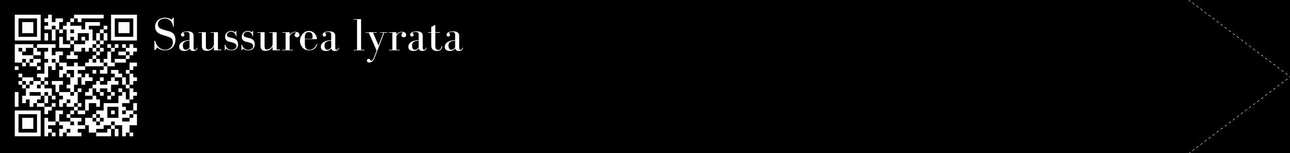 Étiquette de : Saussurea lyrata - format c - style blanche59_simple_simplebod avec qrcode et comestibilité