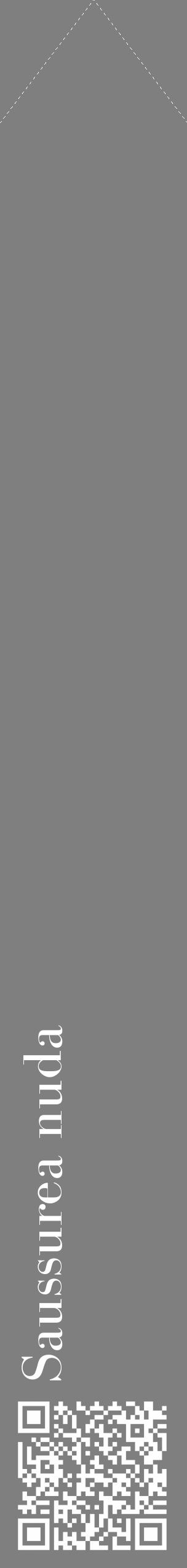 Étiquette de : Saussurea nuda - format c - style blanche31_simple_simplebod avec qrcode et comestibilité - position verticale