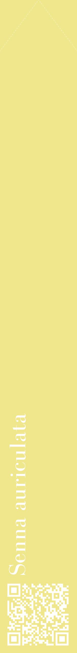 Étiquette de : Senna auriculata - format c - style blanche20_simplebod avec qrcode et comestibilité