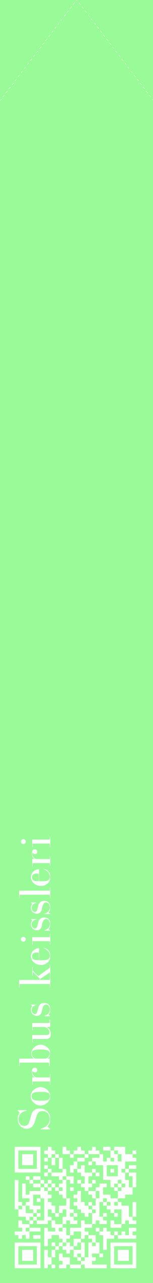 Étiquette de : Sorbus keissleri - format c - style blanche14_simplebod avec qrcode et comestibilité