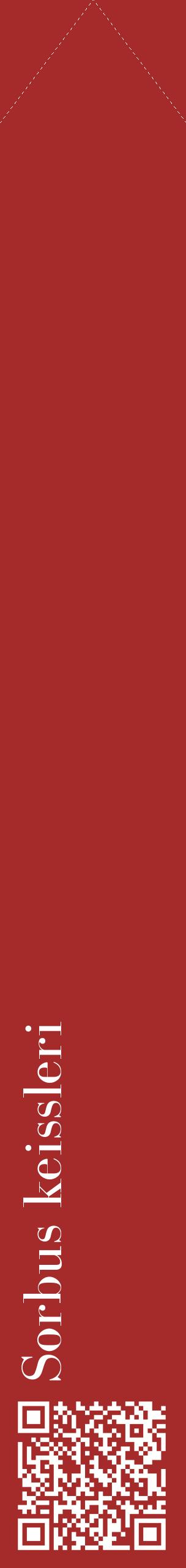 Étiquette de : Sorbus keissleri - format c - style blanche33_simplebod avec qrcode et comestibilité