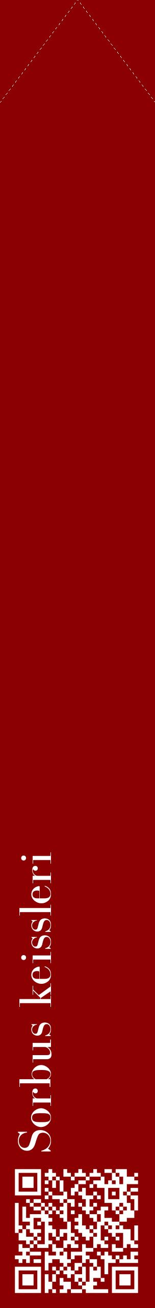 Étiquette de : Sorbus keissleri - format c - style blanche34_simplebod avec qrcode et comestibilité