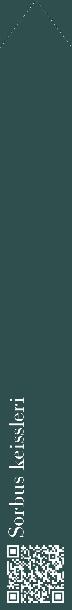 Étiquette de : Sorbus keissleri - format c - style blanche58_simplebod avec qrcode et comestibilité