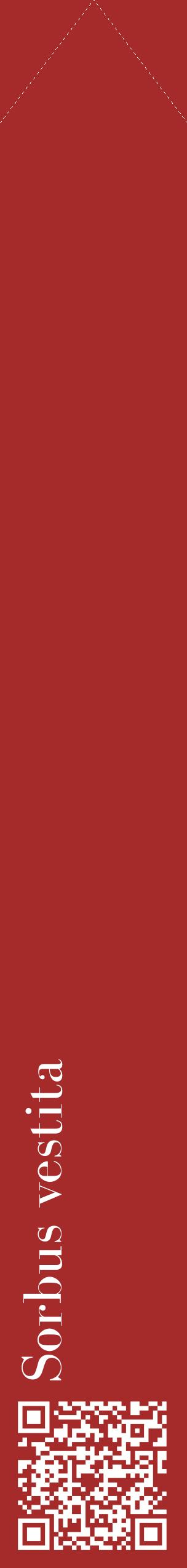 Étiquette de : Sorbus vestita - format c - style blanche33_simplebod avec qrcode et comestibilité