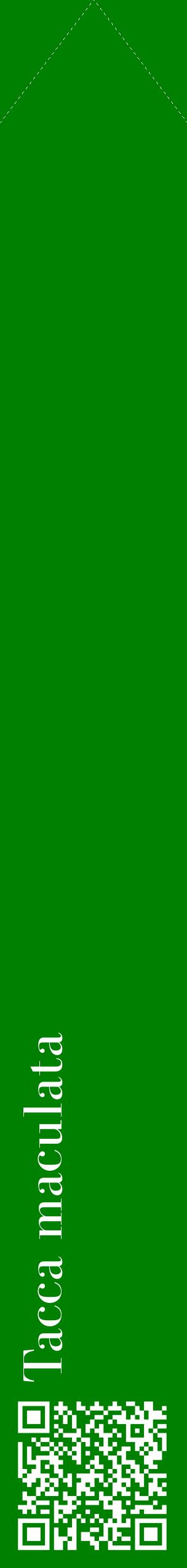 Étiquette de : Tacca maculata - format c - style blanche9_simplebod avec qrcode et comestibilité