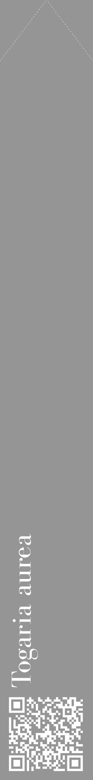 Étiquette de : Togaria aurea - format c - style blanche16_simple_simplebod avec qrcode et comestibilité - position verticale