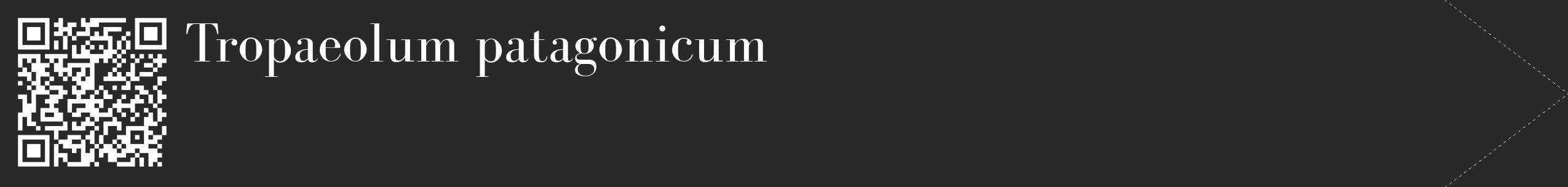 Étiquette de : Tropaeolum patagonicum - format c - style blanche34_simple_simplebod avec qrcode et comestibilité