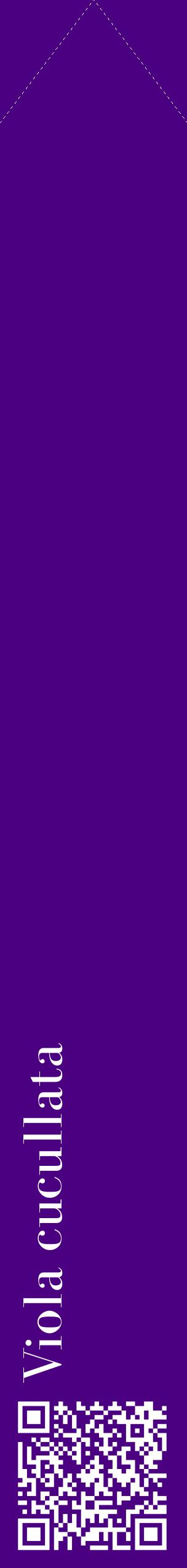 Étiquette de : Viola cucullata - format c - style blanche47_simplebod avec qrcode et comestibilité