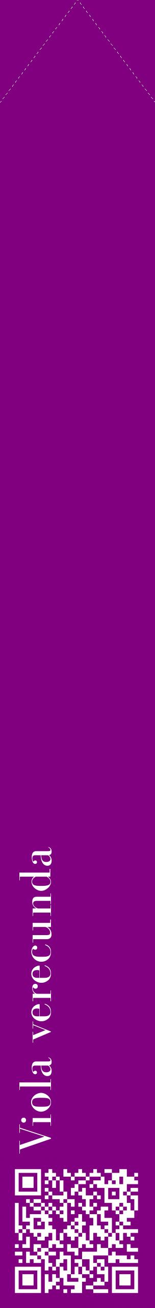 Étiquette de : Viola verecunda - format c - style blanche46_simplebod avec qrcode et comestibilité