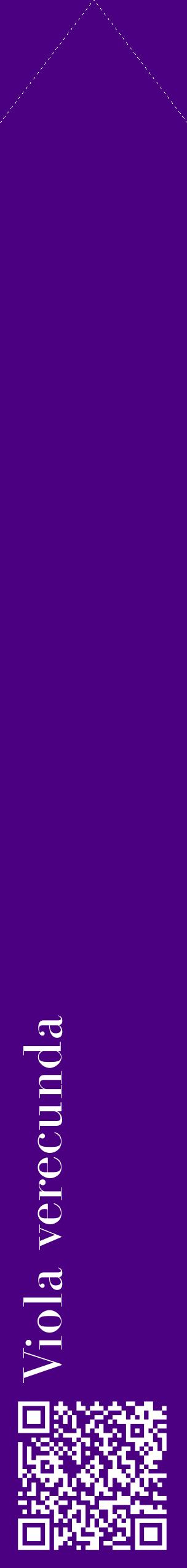 Étiquette de : Viola verecunda - format c - style blanche47_simplebod avec qrcode et comestibilité