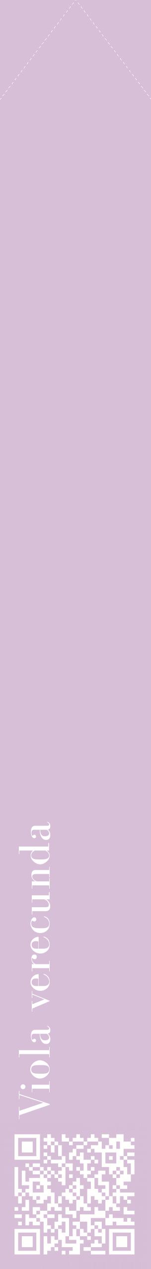 Étiquette de : Viola verecunda - format c - style blanche54_simplebod avec qrcode et comestibilité