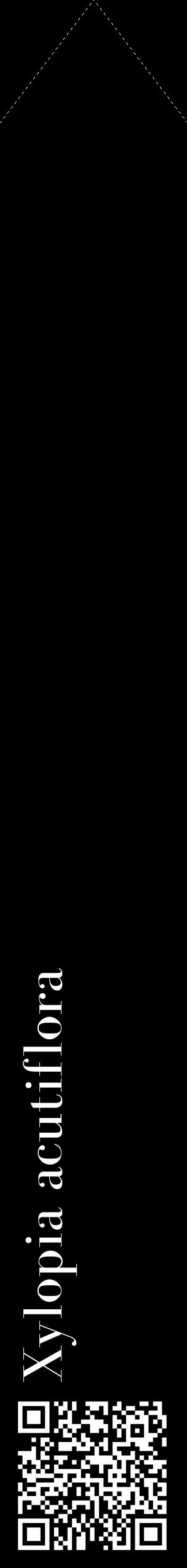 Étiquette de : Xylopia acutiflora - format c - style blanche59_simplebod avec qrcode et comestibilité