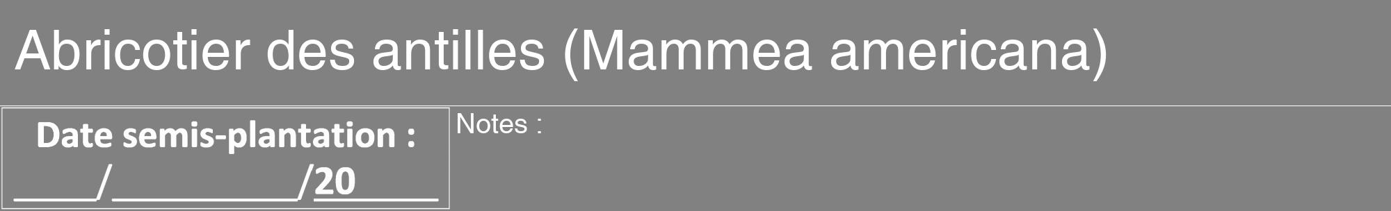 Étiquette de : Mammea americana - format a - style blanche50hel avec comestibilité