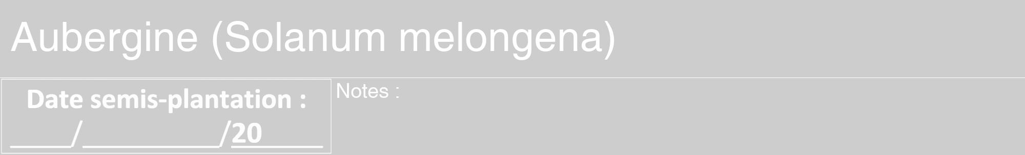 Étiquette de : Solanum melongena - format a - style blanche41hel avec comestibilité