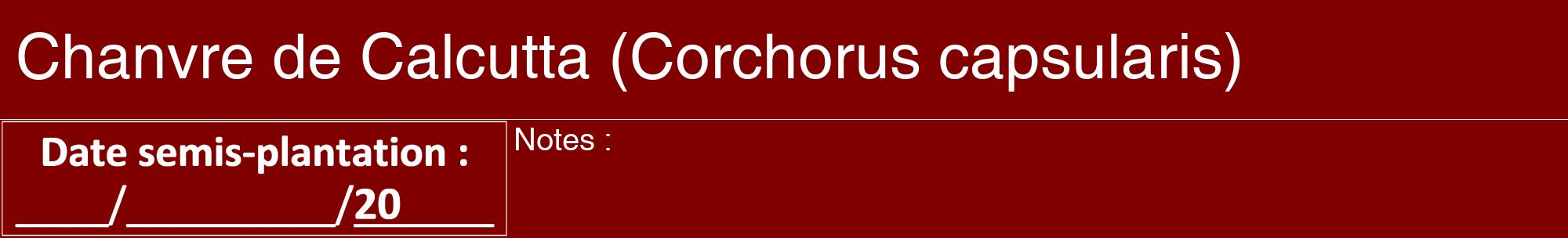 Étiquette de : Corchorus capsularis - format a - style blanche29hel avec comestibilité