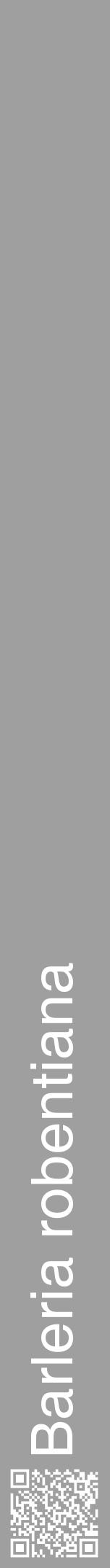 Étiquette de : Barleria robentiana - format a - style blanche24hel avec qrcode et comestibilité - position verticale