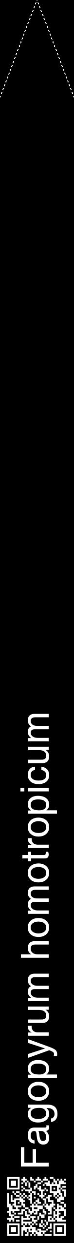 Étiquette de : Fagopyrum homotropicum - format b - style blanche59hel avec qrcode et comestibilité