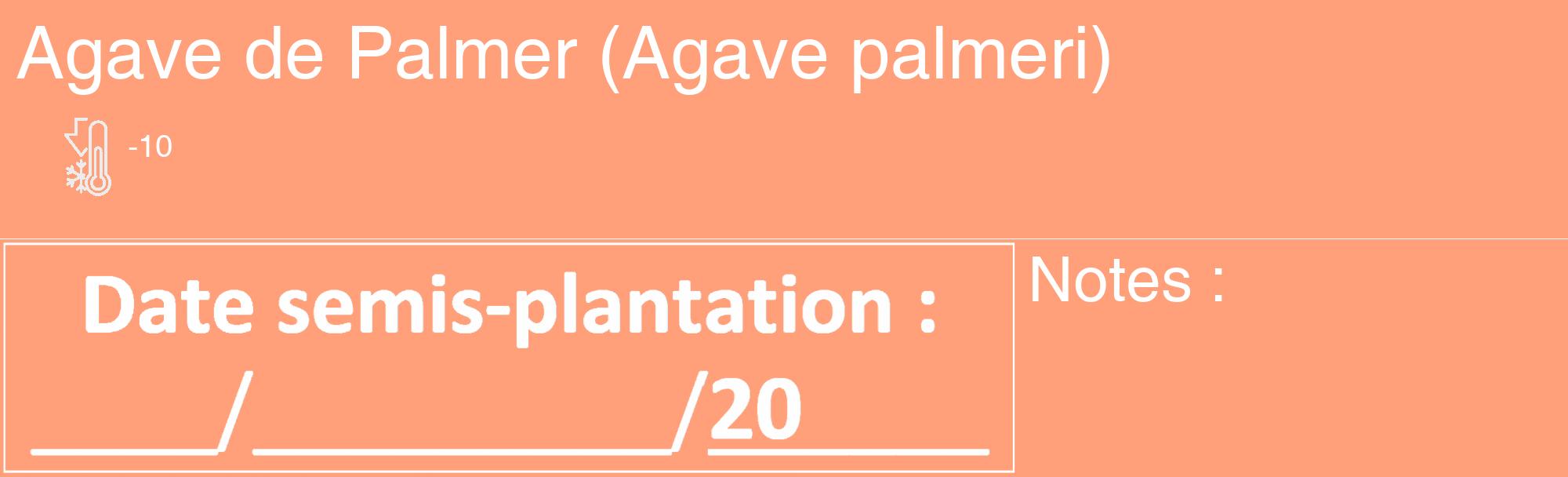 Étiquette de : Agave palmeri - format c - style blanche39_basique_basiquehel avec comestibilité