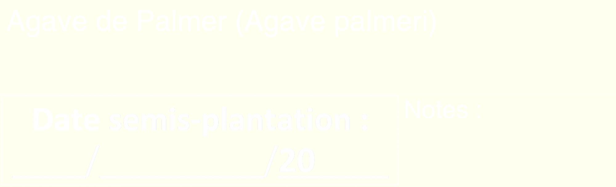 Étiquette de : Agave palmeri - format c - style blanche19_basique_basiquehel avec comestibilité