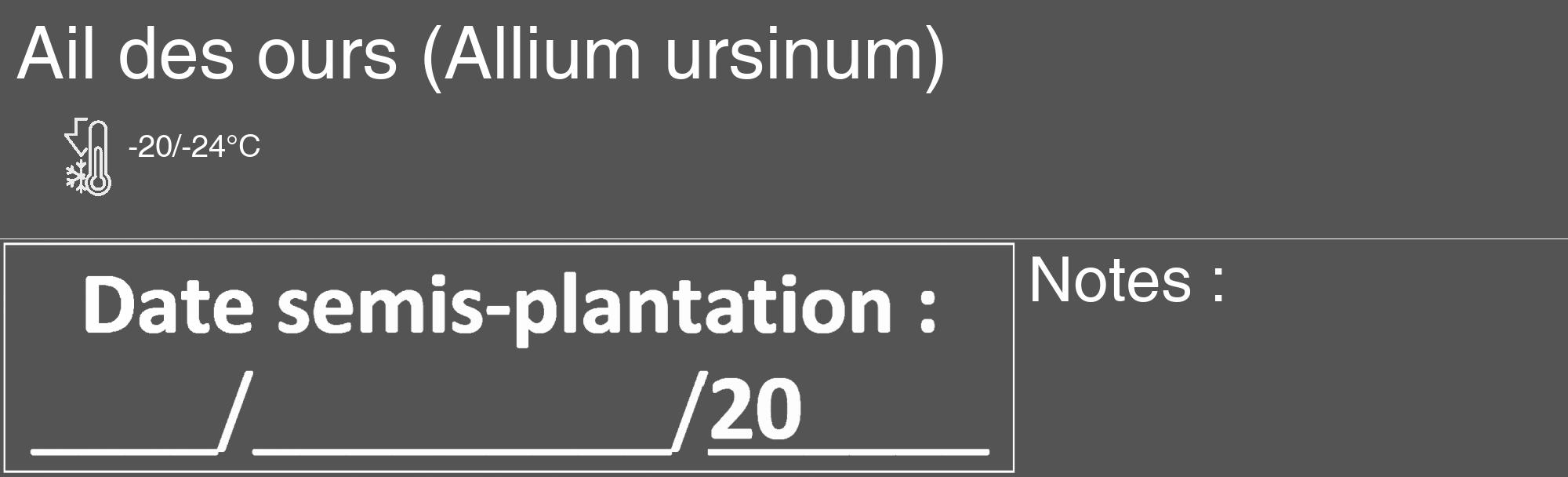 Étiquette de : Allium ursinum - format c - style blanche30_basique_basiquehel avec comestibilité