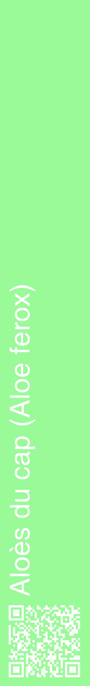 Étiquette de : Aloe ferox - format c - style blanche14_basiquehel avec qrcode et comestibilité