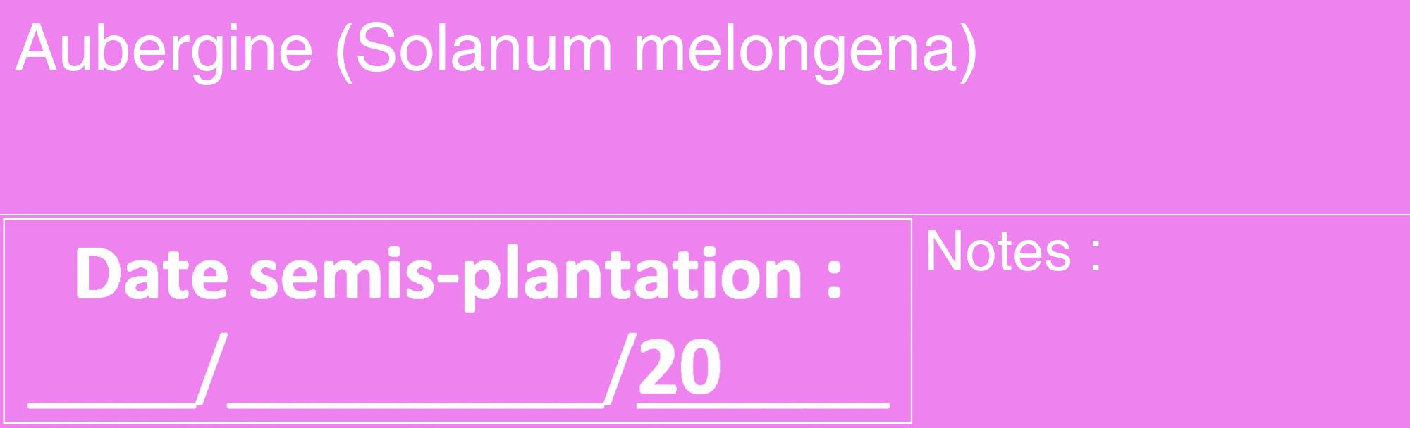 Étiquette de : Solanum melongena - format c - style blanche53_basique_basiquehel avec comestibilité
