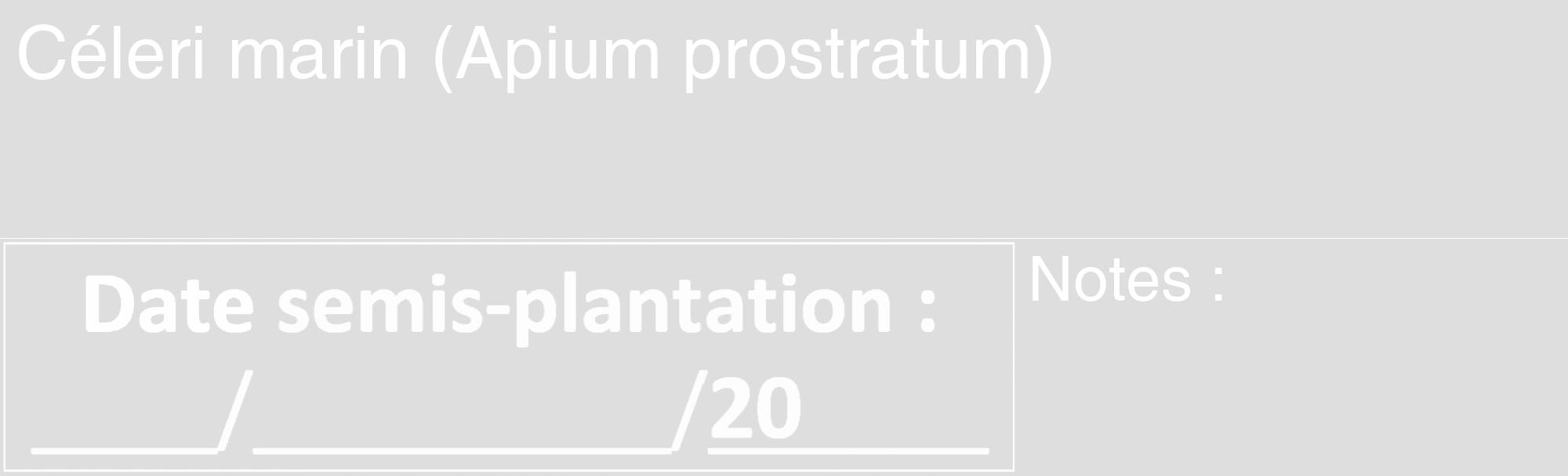 Étiquette de : Apium prostratum - format c - style blanche20_basique_basiquehel avec comestibilité
