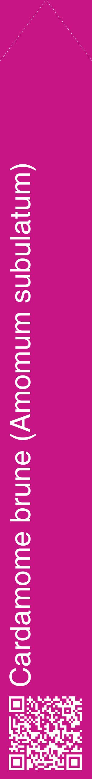 Étiquette de : Amomum subulatum - format c - style blanche45_simplehel avec qrcode et comestibilité
