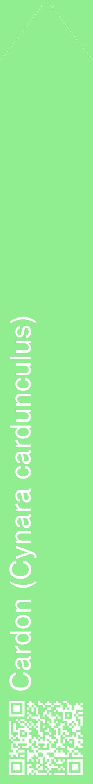 Étiquette de : Cynara cardunculus - format c - style blanche15_simplehel avec qrcode et comestibilité
