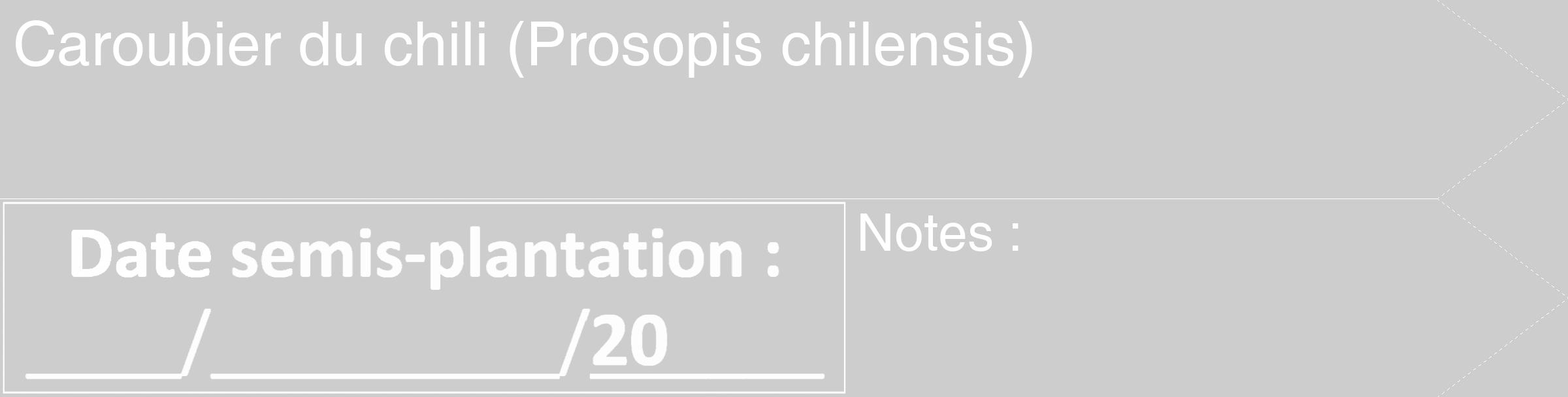Étiquette de : Prosopis chilensis - format c - style blanche41_simple_simplehel avec comestibilité