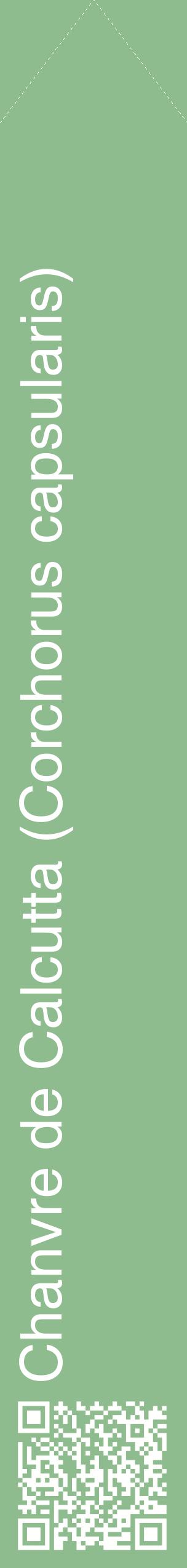Étiquette de : Corchorus capsularis - format c - style blanche13_simplehel avec qrcode et comestibilité