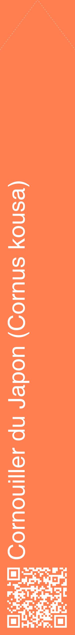 Étiquette de : Cornus kousa - format c - style blanche24_simplehel avec qrcode et comestibilité