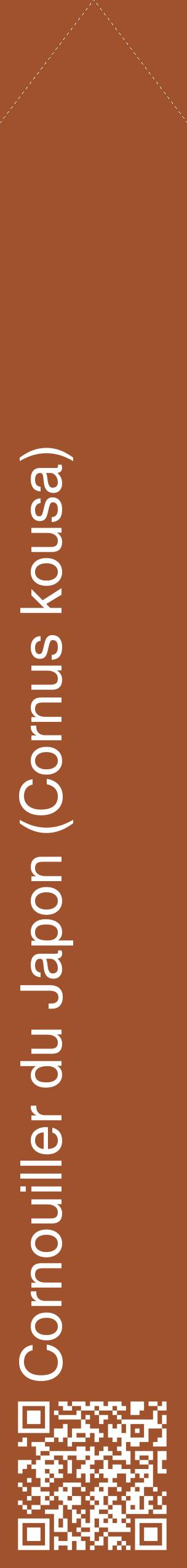 Étiquette de : Cornus kousa - format c - style blanche32_simplehel avec qrcode et comestibilité