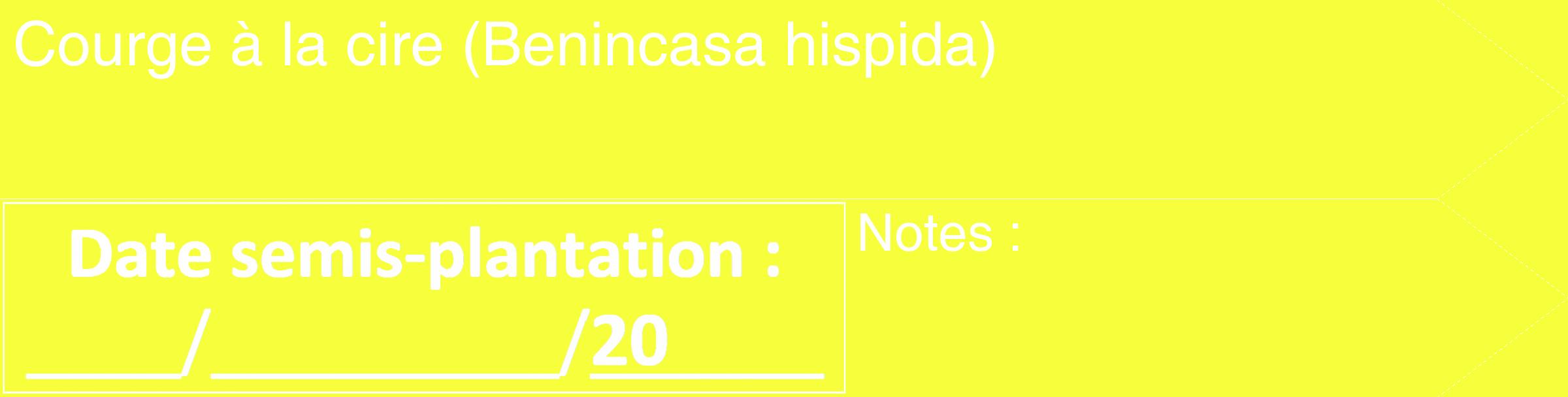 Étiquette de : Benincasa hispida - format c - style blanche18_simple_simplehel avec comestibilité
