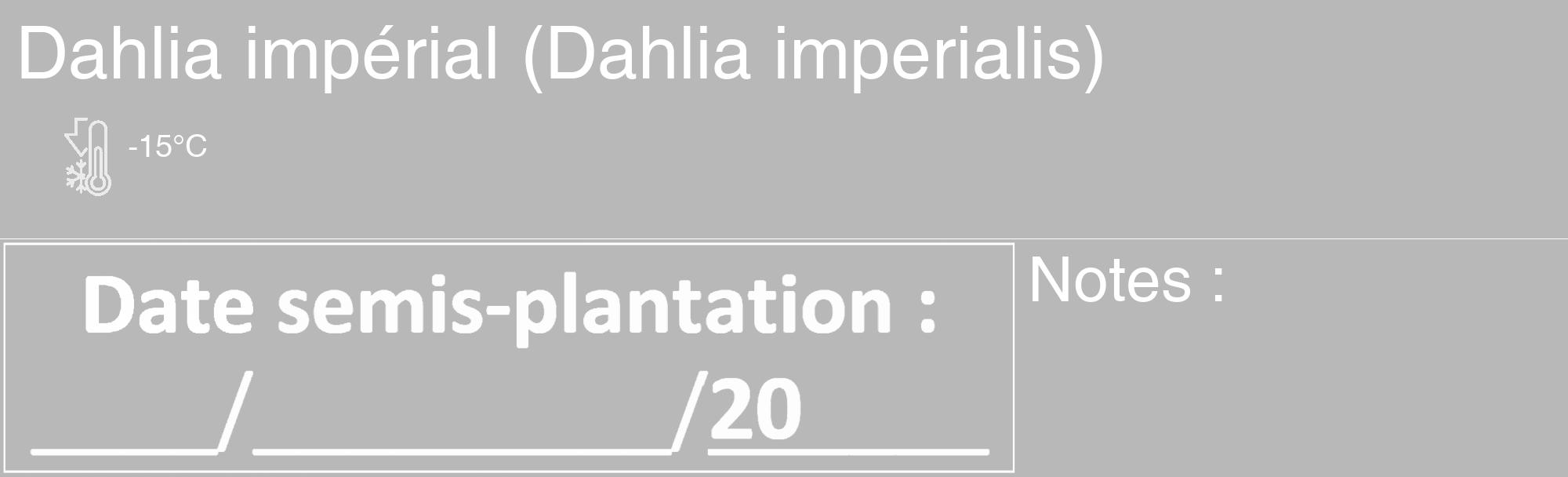 Étiquette de : Dahlia imperialis - format c - style blanche39_basique_basiquehel avec comestibilité