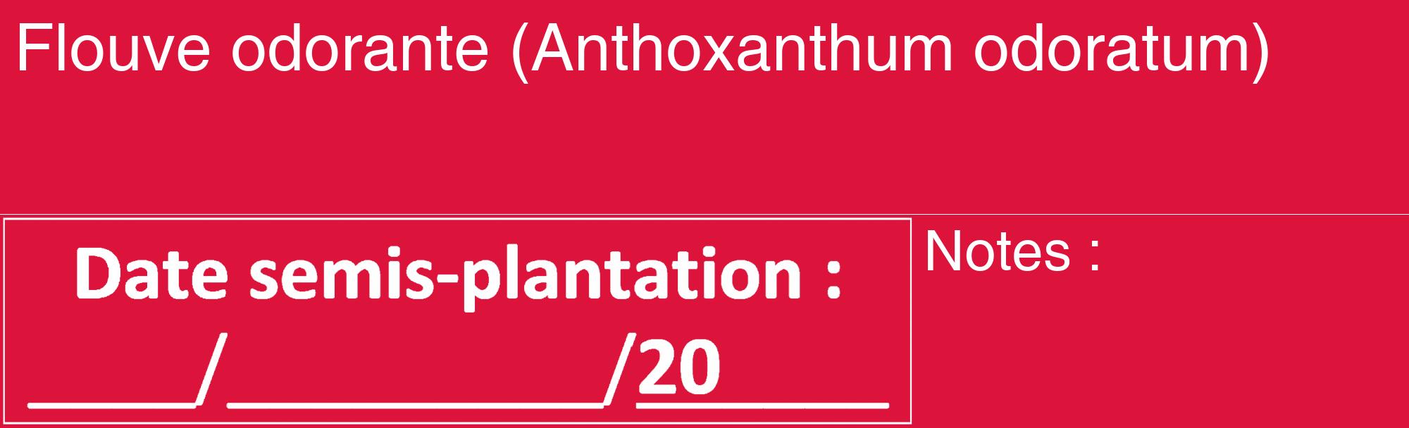 Étiquette de : Anthoxanthum odoratum - format c - style blanche36_basique_basiquehel avec comestibilité