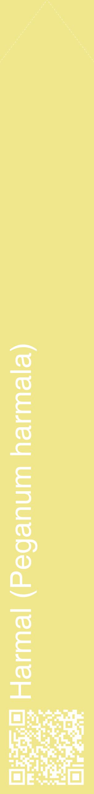 Étiquette de : Peganum harmala - format c - style blanche20_simplehel avec qrcode et comestibilité