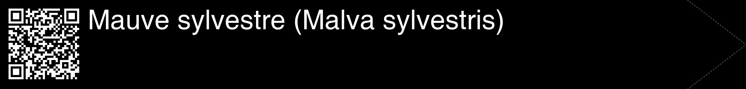 Étiquette de : Malva sylvestris - format c - style blanche59_simple_simplehel avec qrcode et comestibilité