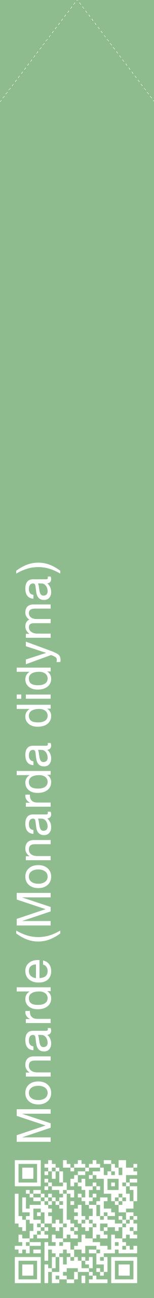 Étiquette de : Monarda didyma - format c - style blanche13_simplehel avec qrcode et comestibilité