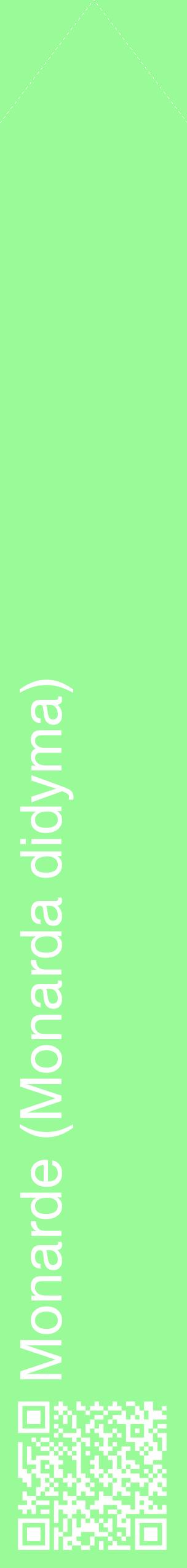 Étiquette de : Monarda didyma - format c - style blanche14_simplehel avec qrcode et comestibilité