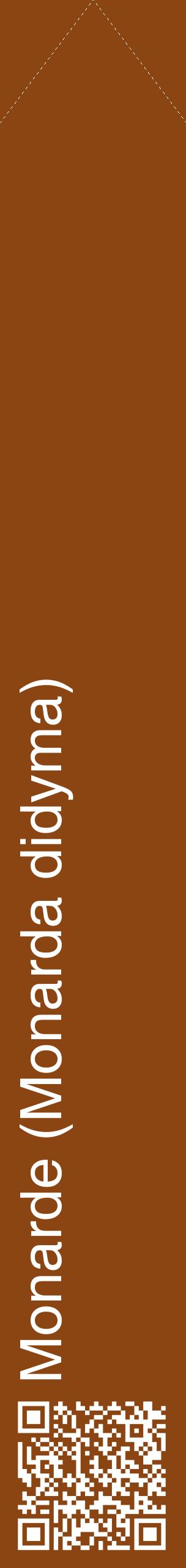 Étiquette de : Monarda didyma - format c - style blanche30_simplehel avec qrcode et comestibilité