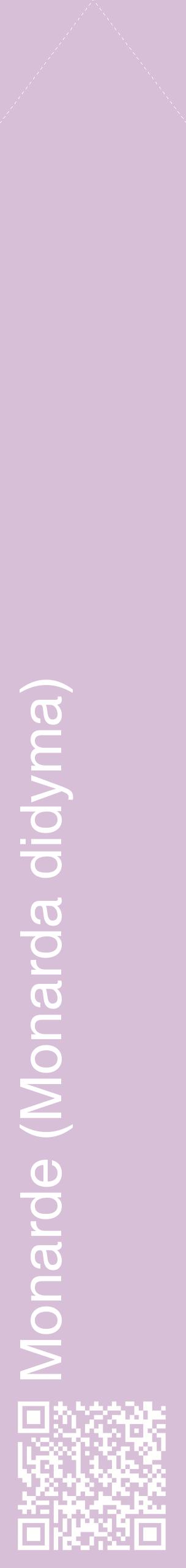 Étiquette de : Monarda didyma - format c - style blanche54_simplehel avec qrcode et comestibilité