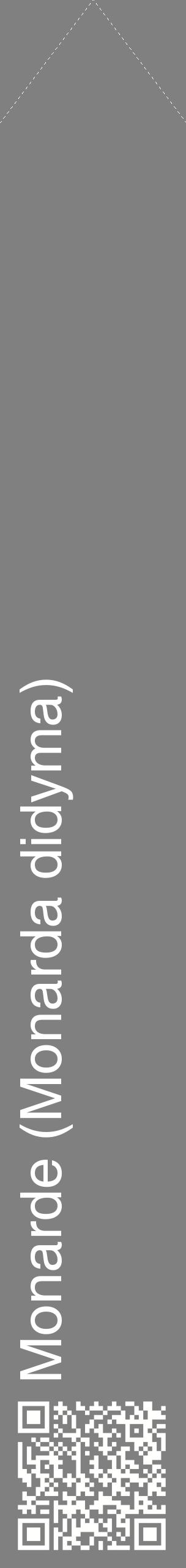 Étiquette de : Monarda didyma - format c - style blanche57_simplehel avec qrcode et comestibilité