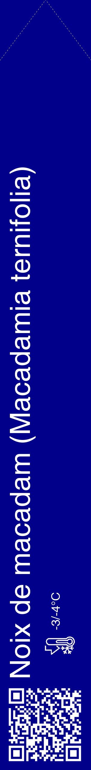 Étiquette de : Macadamia ternifolia - format c - style blanche7_simple_simplehel avec qrcode et comestibilité - position verticale