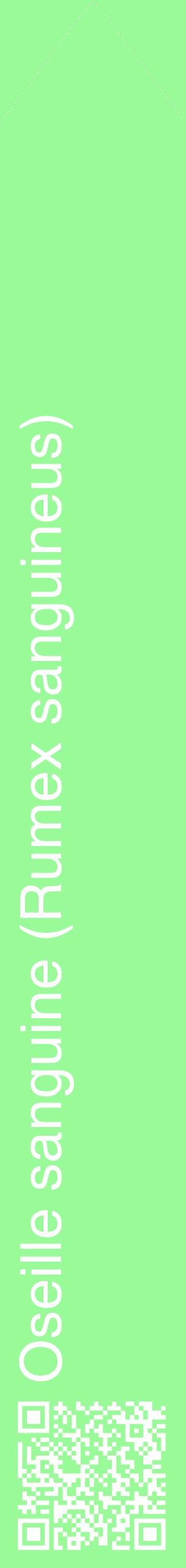 Étiquette de : Rumex sanguineus - format c - style blanche14_simplehel avec qrcode et comestibilité