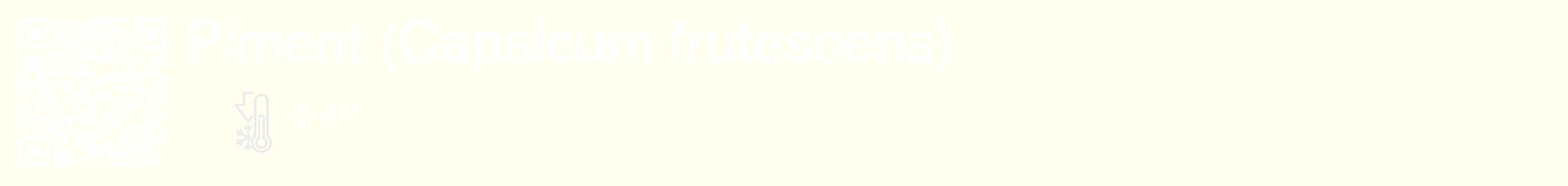 Étiquette de : Capsicum frutescens - format c - style blanche19_simple_simplehel avec qrcode et comestibilité